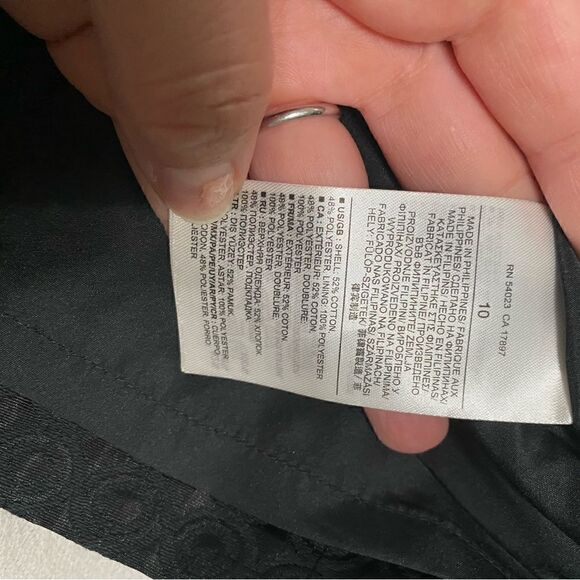 NWT Banana Republic Circular Jacquard Black Skirt - Picture 8 of 11